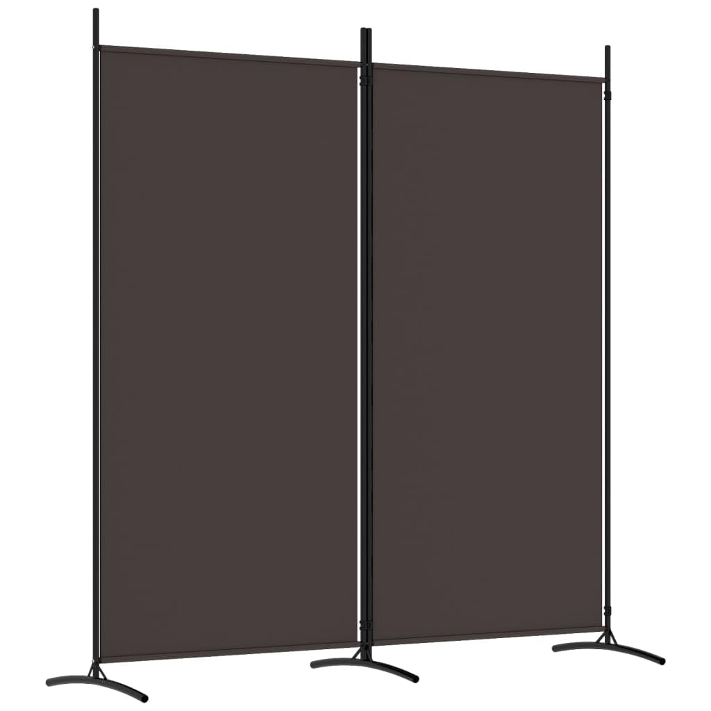 2-Panel Room Divider Brown 68.9x70.9” Fabric