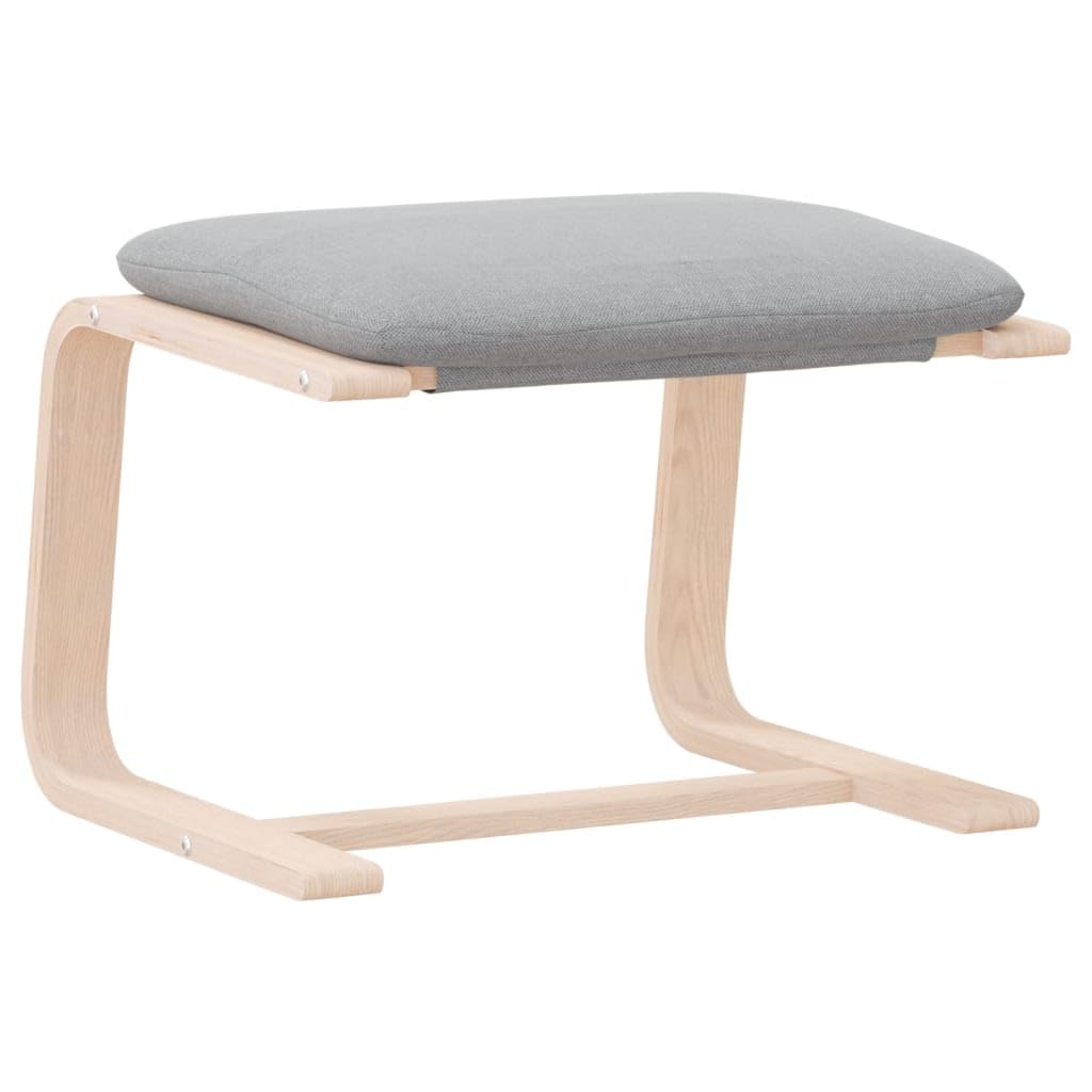 vidaXL Footstool Light Gray 20.1x16.1"x15.7" Fabric"