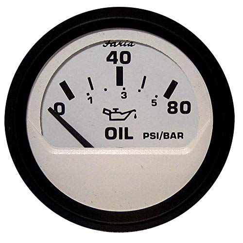 Faria Beede 12902 Euro Oil Pressure Gauge (80 Psi) - 2, White