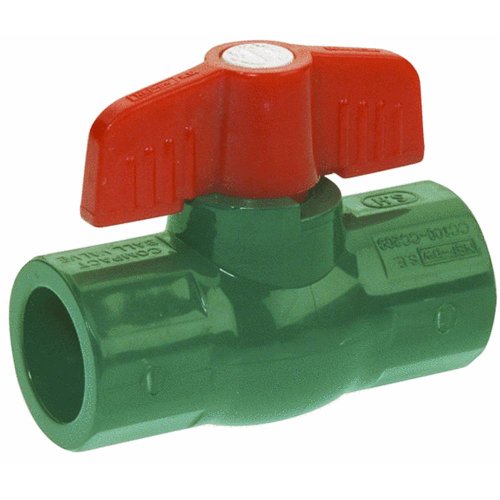 B & K 107-608 Pvc Schedule 80 Gray Ball Valve Solvent Weld, 2 S X 2 S