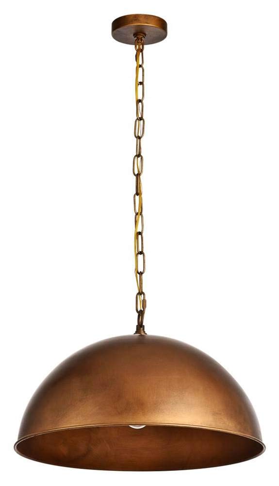 Elegant Lighting Ld6013D20 Merce Single Light 20 Wide Pendant With An Aluminum, Manual Brass