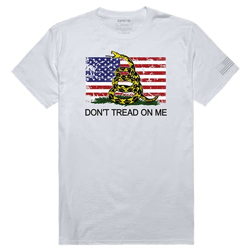 Tac.Graphic T, Flag 2 w/Gadsden, White, 2X