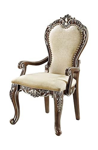 Casafoyer  Latisha Arm Chair(Set-2), Antique Oak Finish - (Pack Of 2)