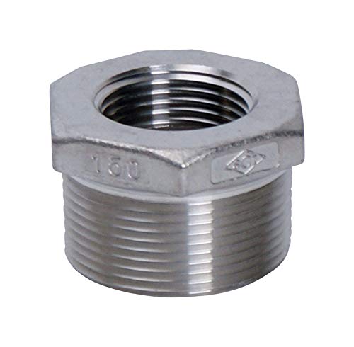 Smith-Cooper 1 In. Mpt X 1/2 In. Dia. Fpt Stainless Steel Hex Bushing - Case Of: 1; Each Pack Qty: 1;