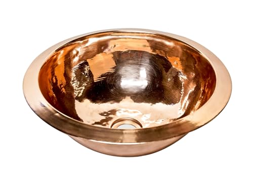 INNOVA COPPER SMOOTH ROUND BATH SINK HIGH BRIGHT 15X15X6 G18 HIGH BRIGHT