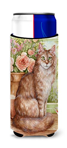 Carolines Treasures Cdco0236Muk Maine Coon Cat By Debbie Cook Ultra Beverage Insulators For Slim Cans, Slim Can, Multicolor