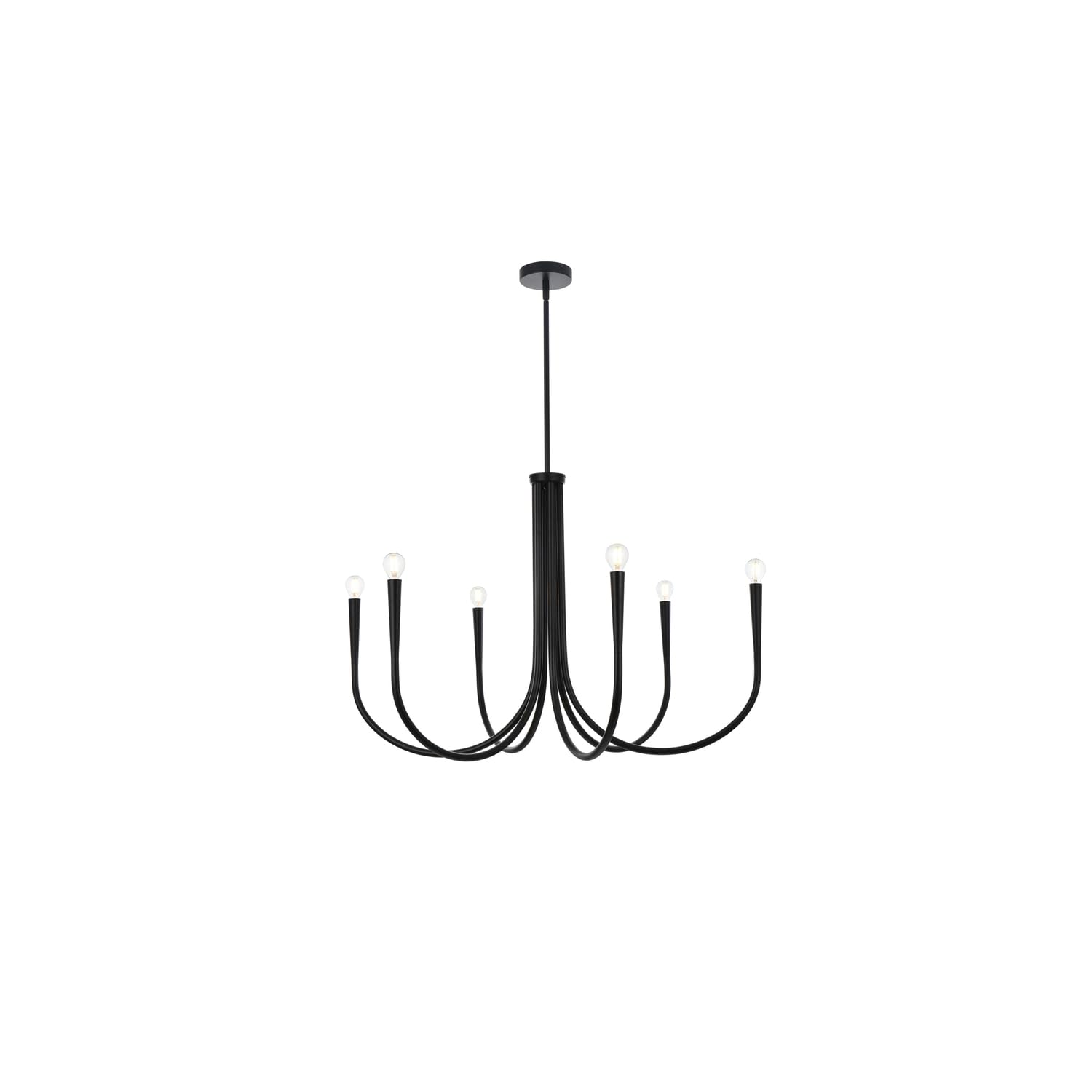 Layne 36 inch chandelier in Black
