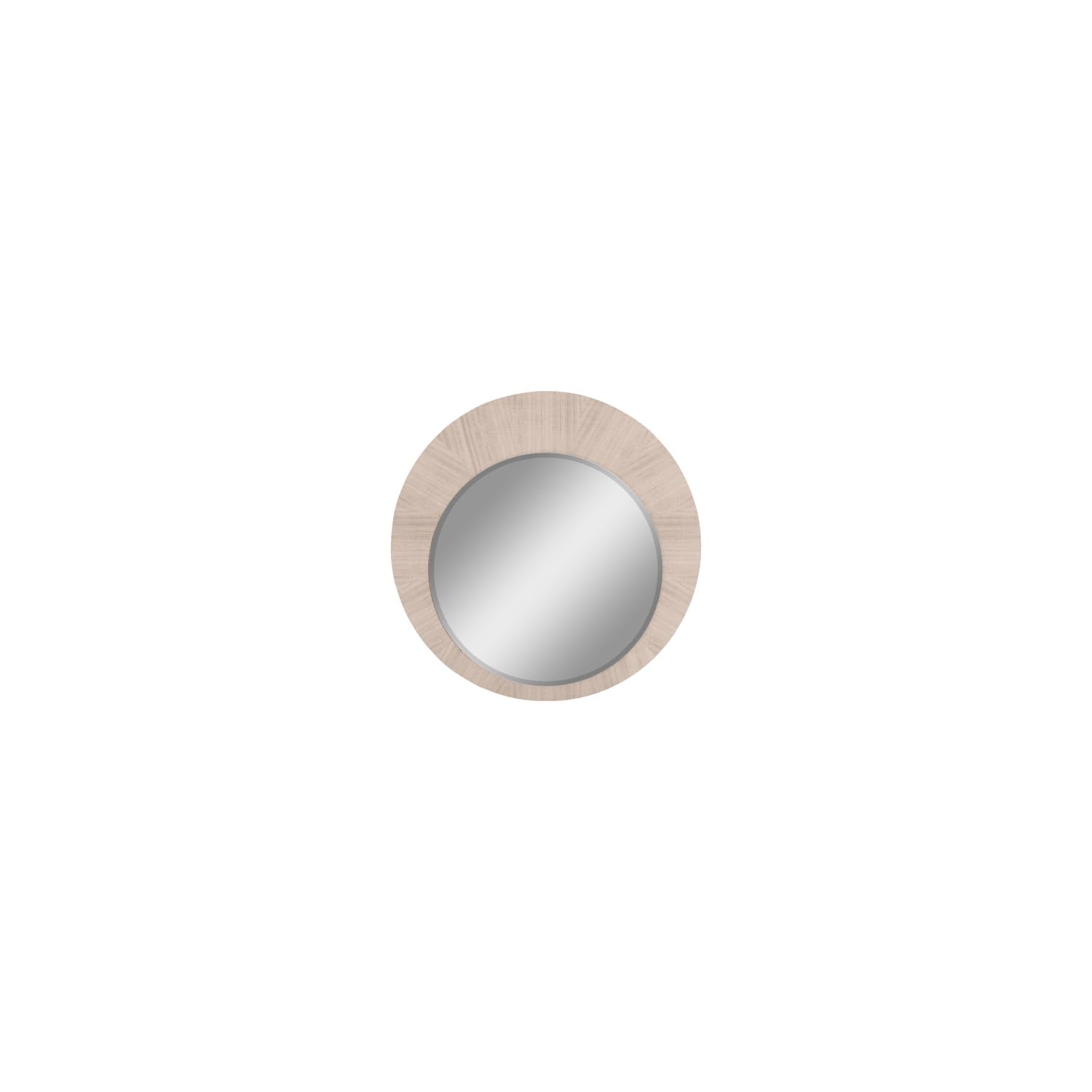 Waves Round Mirror High Gloss Beige Angley
