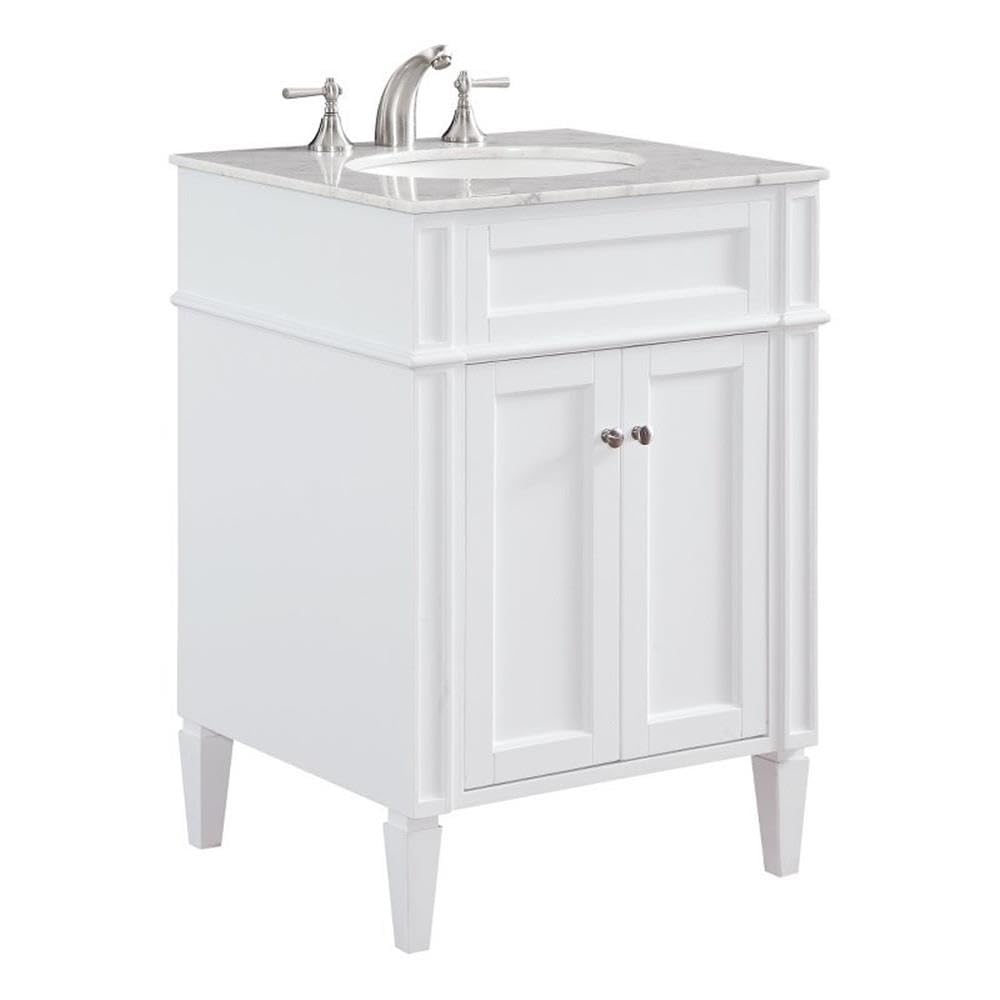 Elegant Decor Vf-1026 Single Bathroom Vanity Set, 24', White