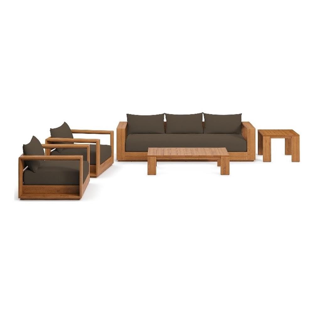 Tahoe 5-Piece Outdoor Patio Acacia Wood Furniture Set by Modway