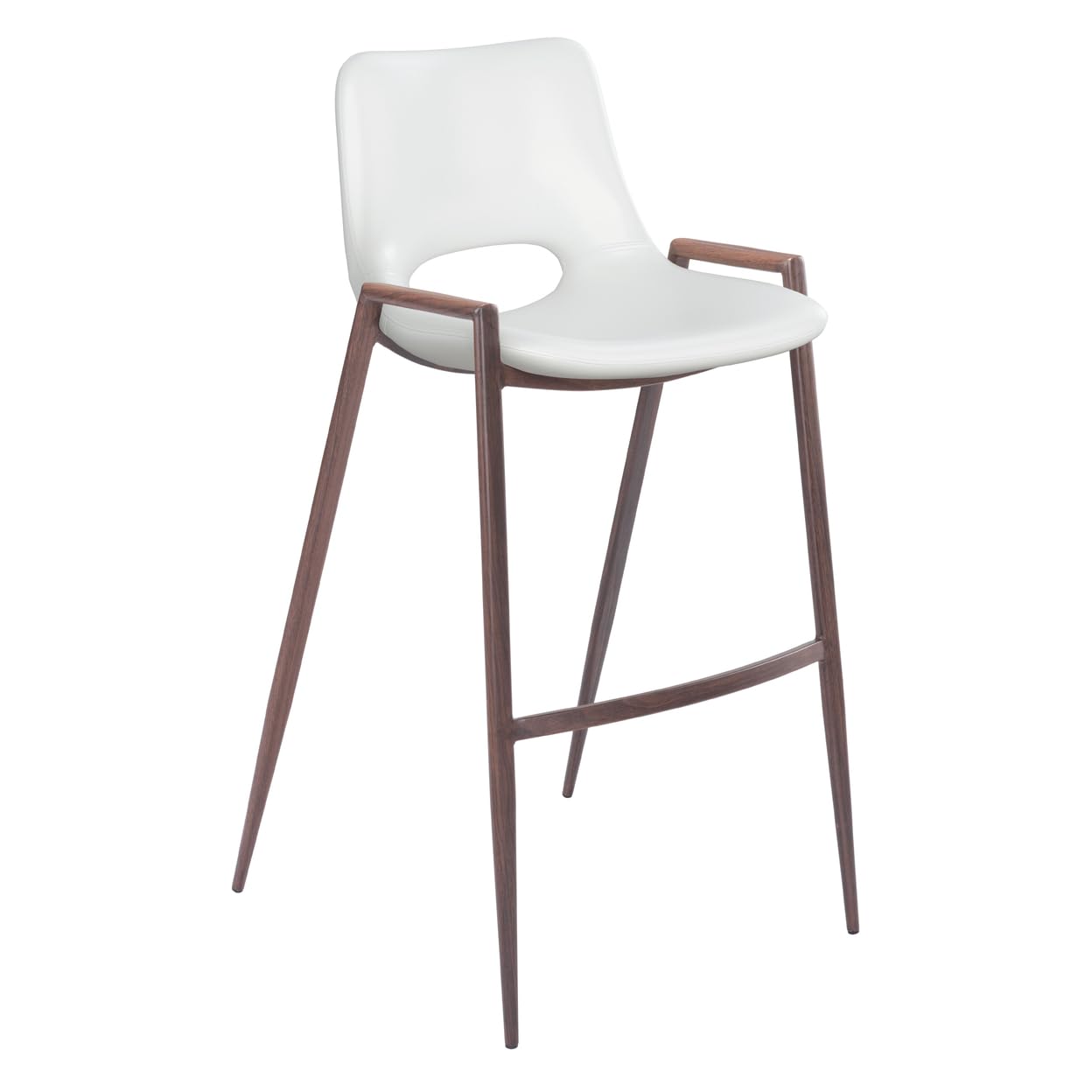 Zuo Modern Bar Chair (Set Of 2) White Desi