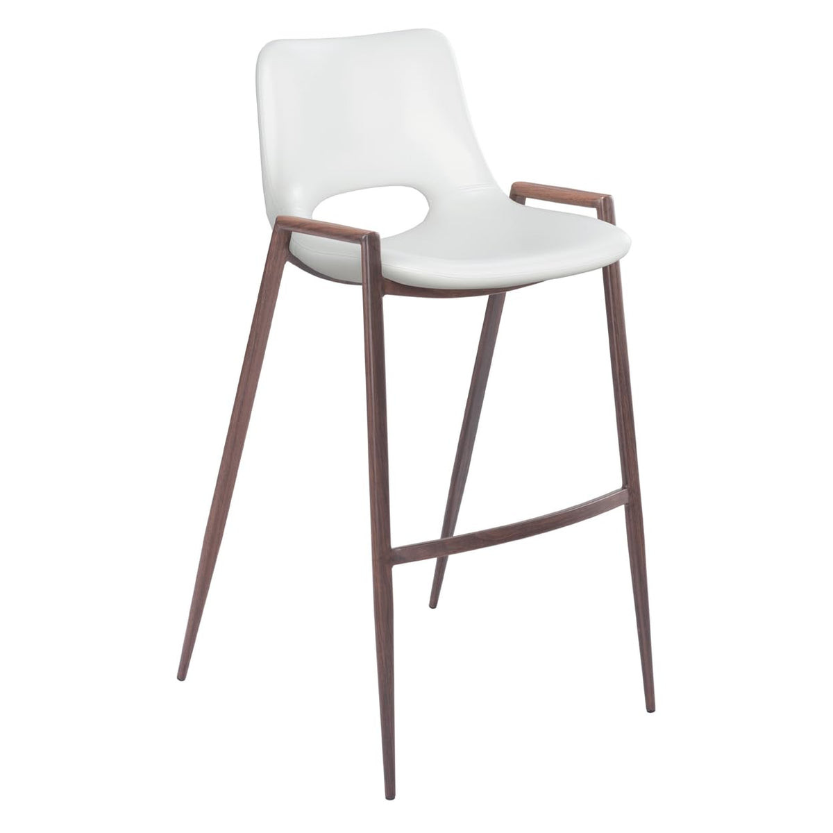 Zuo Modern Bar Chair (Set Of 2) White Desi