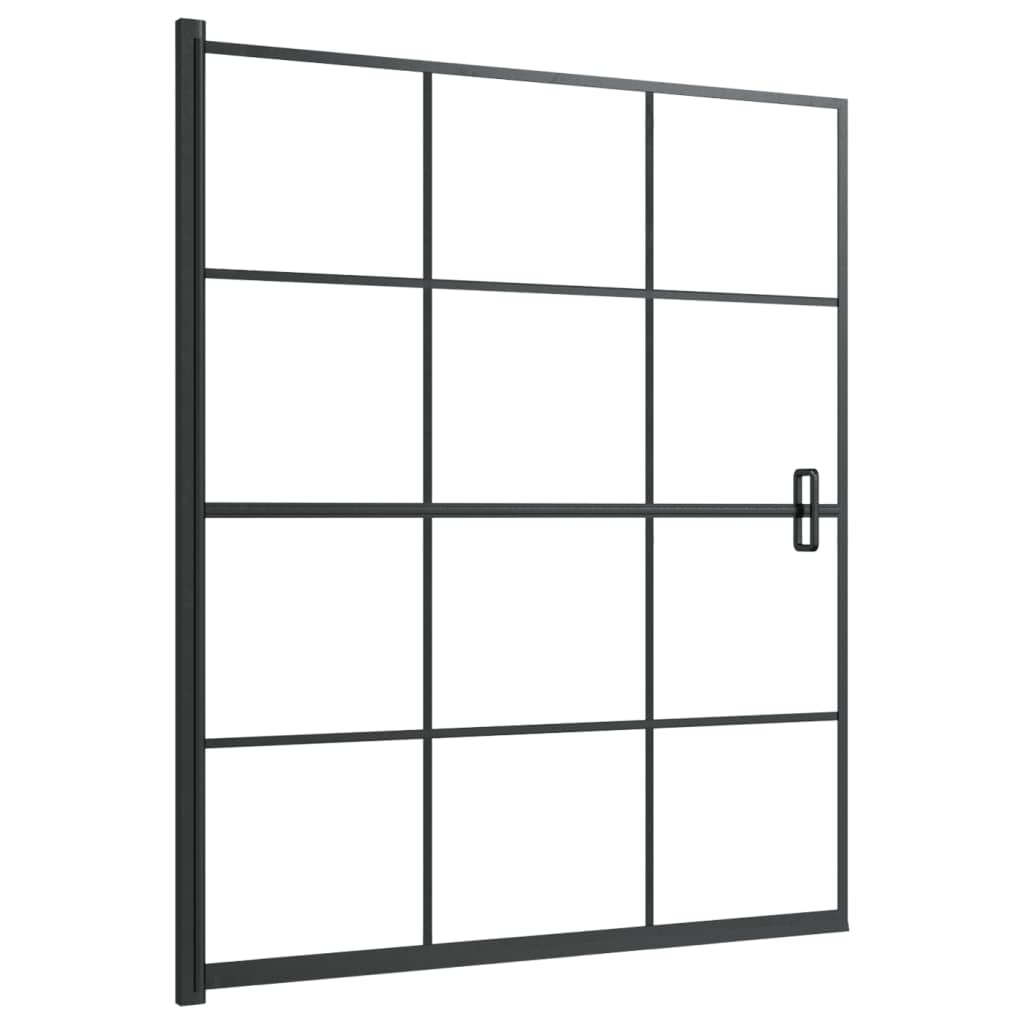 vidaXL Shower Enclosure ESG 45.7x55.1" Black"