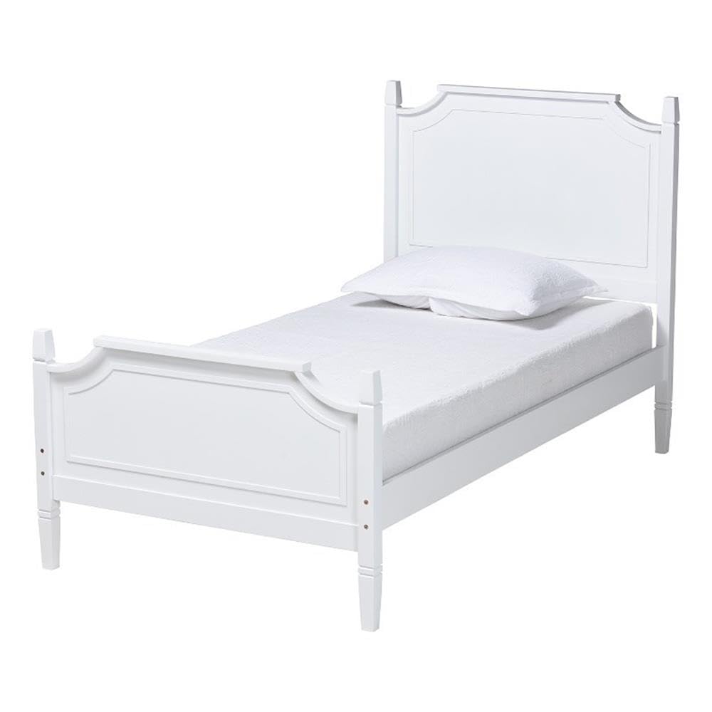 Baxton Studio Mariana Classic And Traditional White Finished Wood Full Size Platform Bed