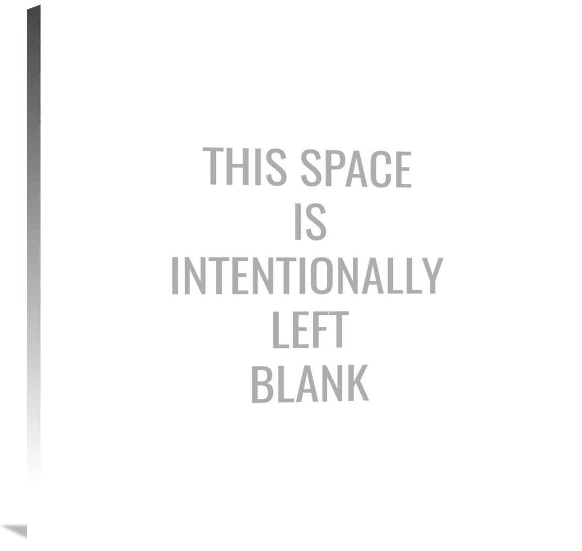 This Space Is Intentionally Left Blank-Canvas Art-36x36”