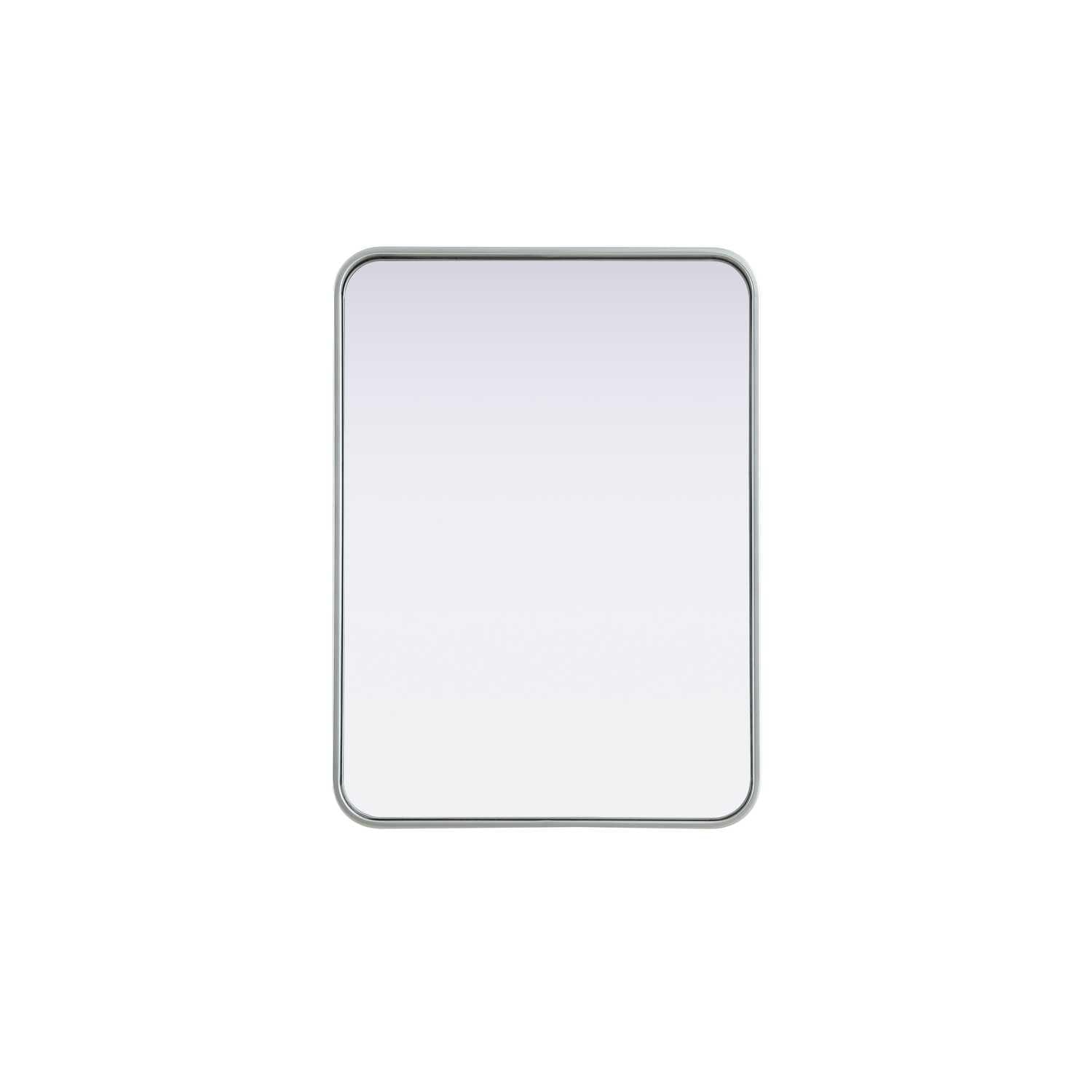 Contour Metal Rectangle Mirror 22x30 in Silver
