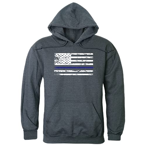 Graphic Pullover,Thin Blue Line, HCH, XL