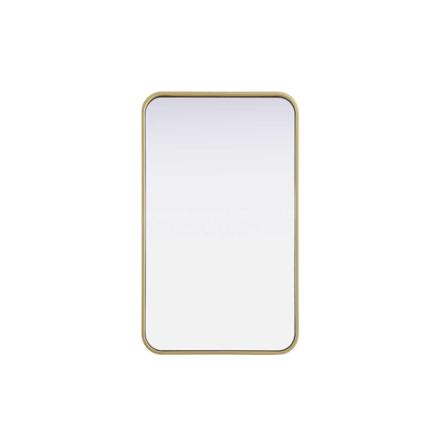 Contour Metal Rectangle Mirror 18x30 in Brass