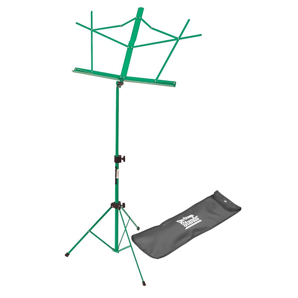 On-Stage Sm7122Grb Compact Folding Sheet Music Stand With Bag, Green