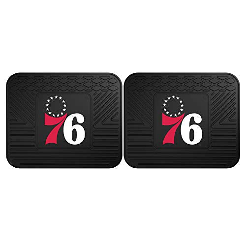 Fanmats 12384 Nba Philadelphia 76Ers Rear Second Row Vinyl Heavy Duty Utility Mat, (Pack Of 2)
