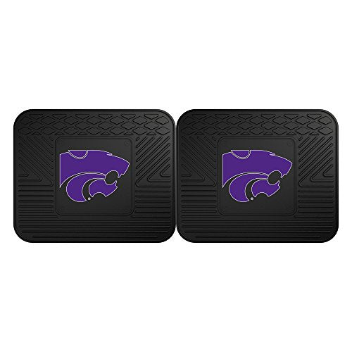 Fanmats Ncaa Kansas State University Wildcats Vinyl 2-Pack Utility Mats , Black , 14X17