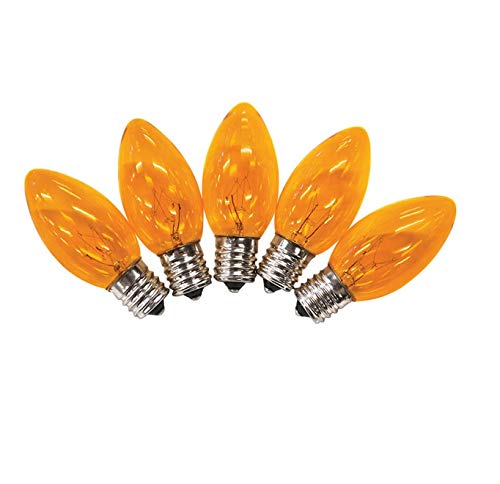 BULB TRANSP C9 ORNG (Pack of 1)