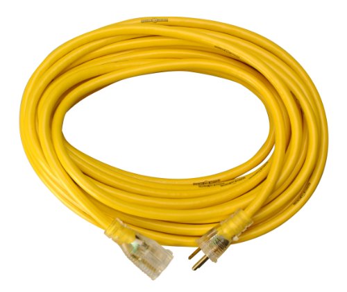 Yellow Jacket 2887 Ul Listed 14/3 13 Amp Premium Sjtw 50 (15.25M) Extension Cord With Grounded (3 Prong) Lighted Receptacle End,