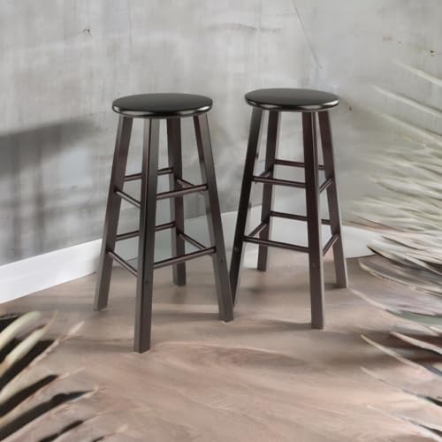Casafoyer Wooden Stool Set of 2 | Various Heights and Finishes | Suitable for Bar and Counter use (92270VV)