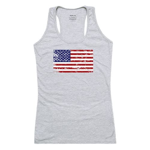 WomenGraphicTank, US Flag 2, HGY, 2X