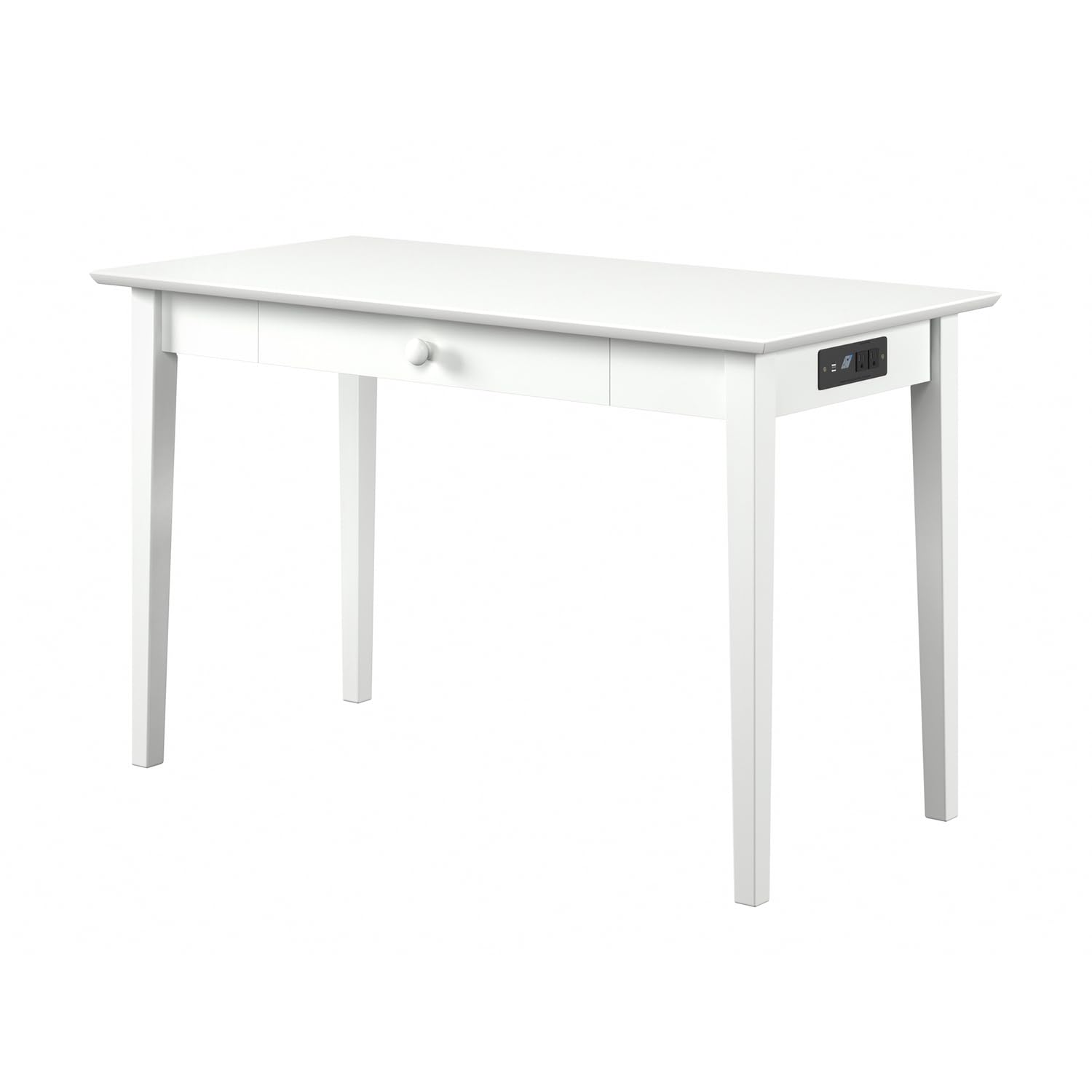 Shaker Desk with Drawer & Charger in White