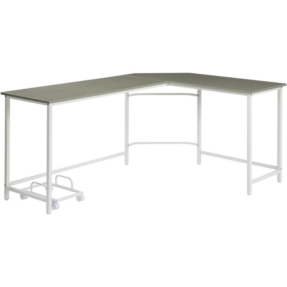 OF00043 - Computer Desk, Gray & White Finish - Bambina