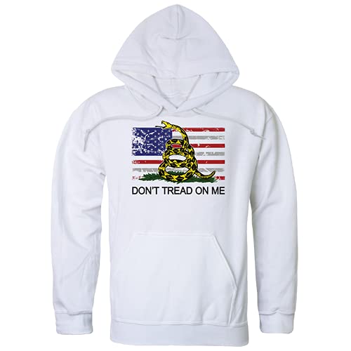 GraphicPullover, Flag w/Gadsden, White, L