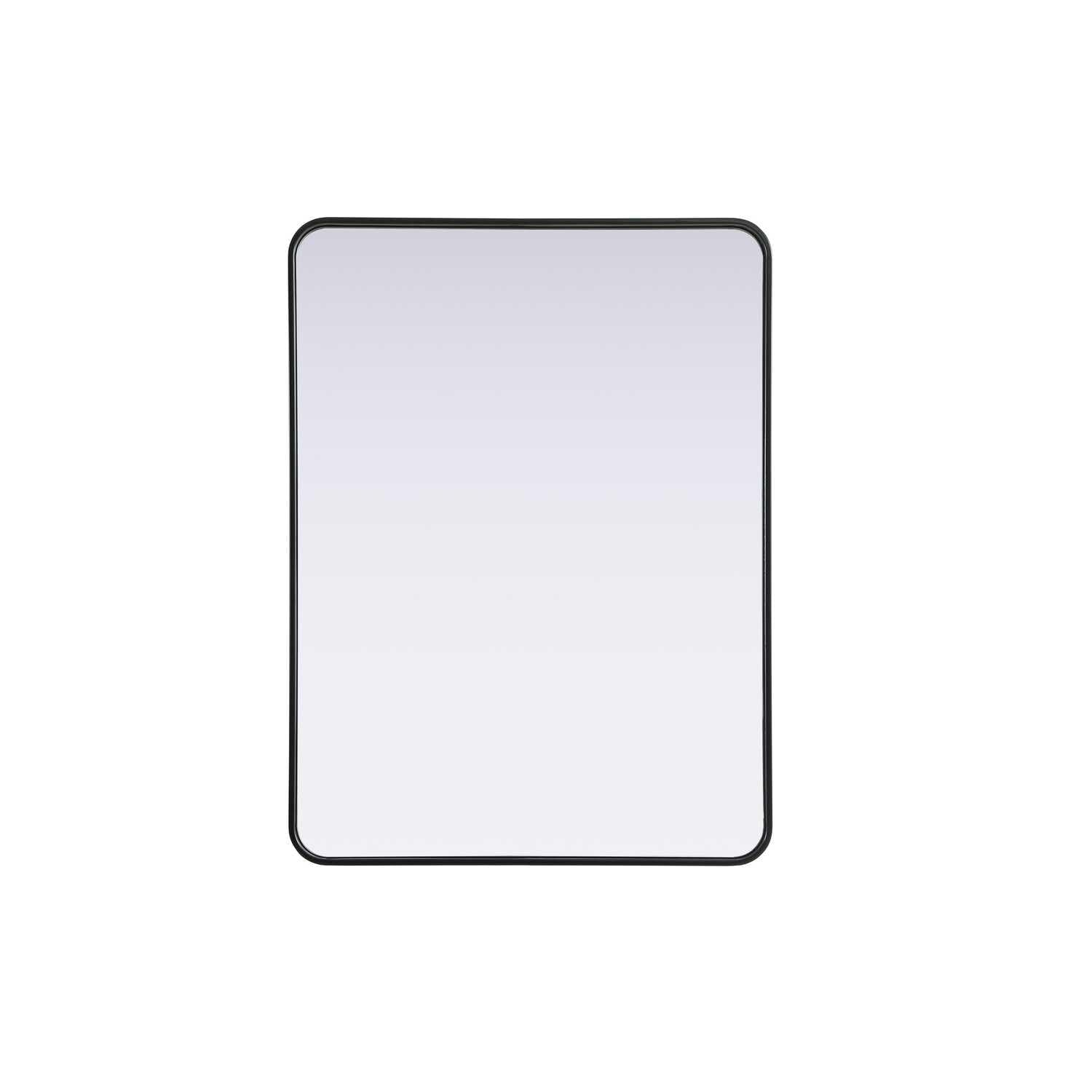 Contour Metal Rectangle Mirror 30x40 in Black