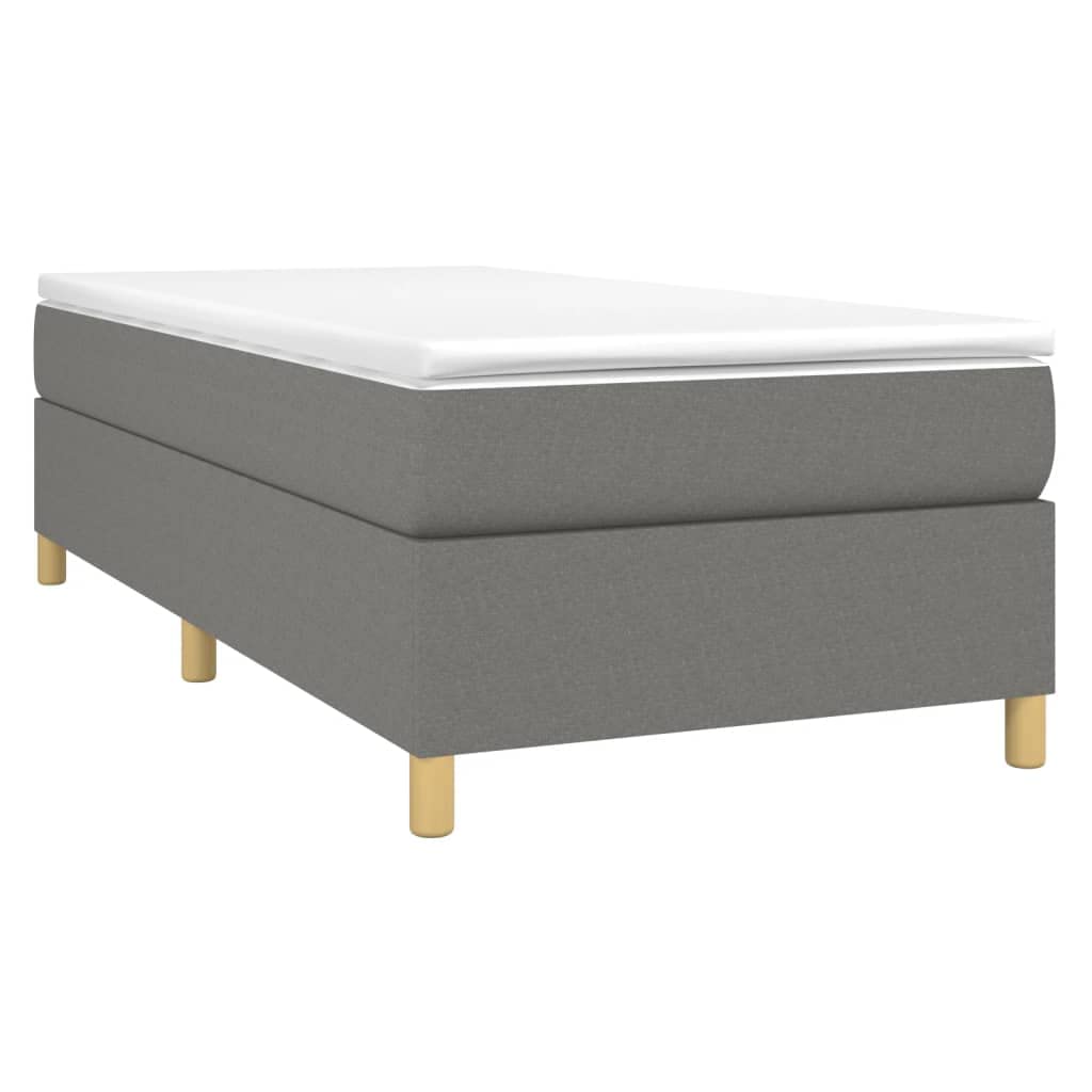 vidaXL Box Spring Bed Frame Dark Gray 39.4x79.9??Twin XL Fabric