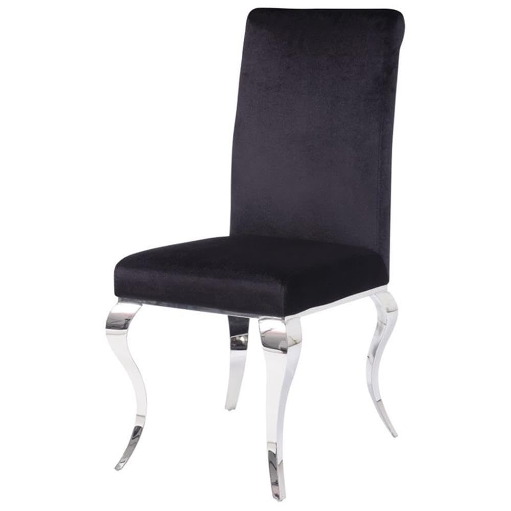 Fabiola - Side Chair (Set-2) Fabric & Stainless Steel