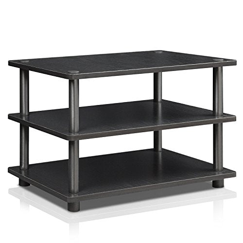 Casafoyer Furinno 15094BW/BK Turn-N-Tube Easy Assembly 4-Tier Corner TV Stand, Blackwood | (2 Units)