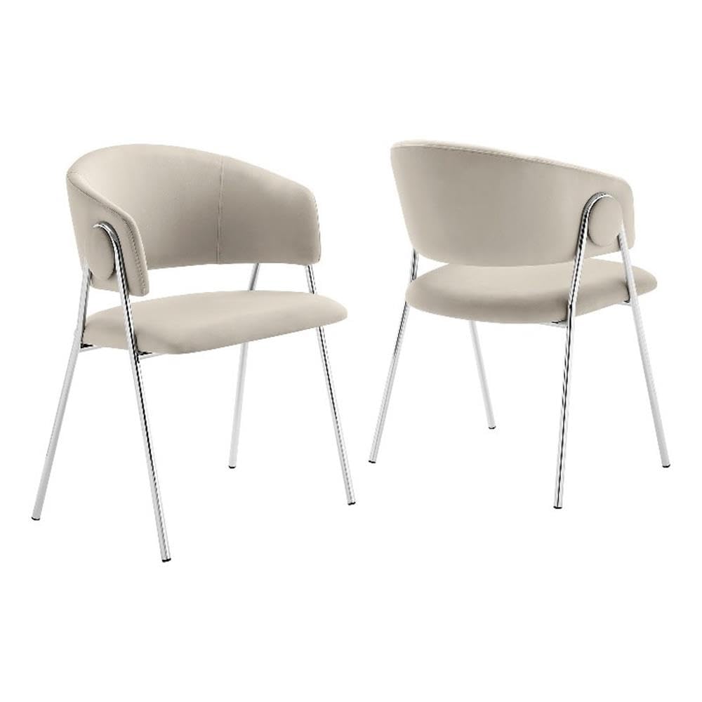 Nella Upholstered Performance Velvet Dining Chair Set of 2 by Modway