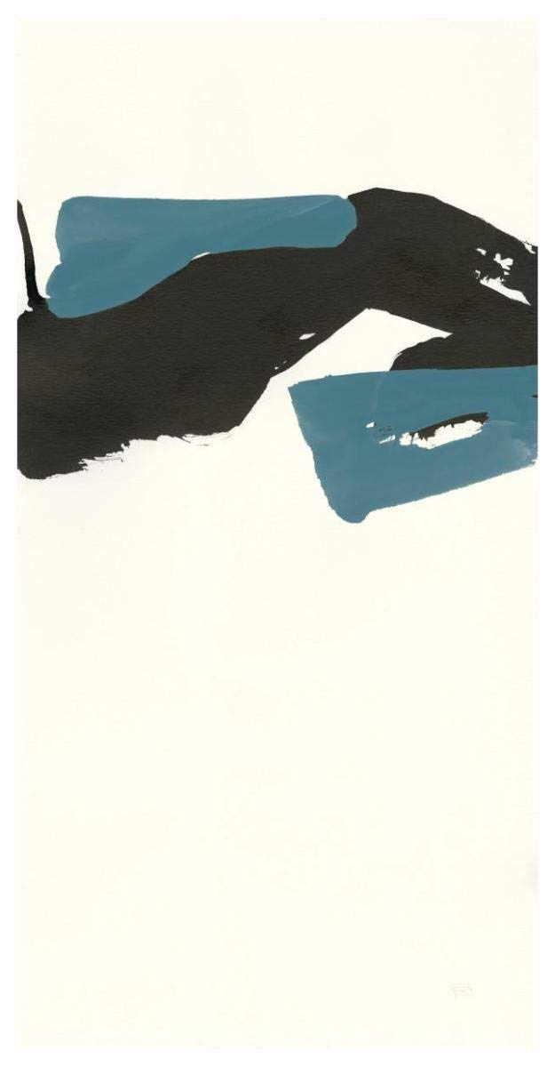Minimal Panel I Teal -Paper Art-32x62”