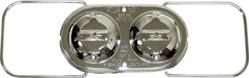 Compatible/Replacement for Chevy/GM Oval Master Cylinder Cover (Dual Bail) - Chrome