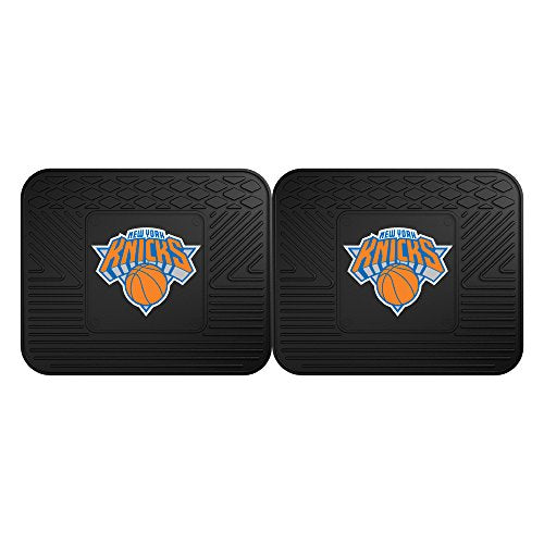 Fanmats 12382 Nba New York Knicks Rear Second Row Vinyl Heavy Duty Utility Mat, (Pack Of 2)
