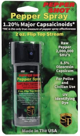 Pepper Shot 1.2% MC 2 oz pepper spray stream flip top