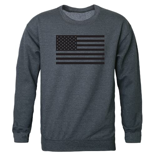 Graphic Crewneck, Tonal Flag, H.Char, L