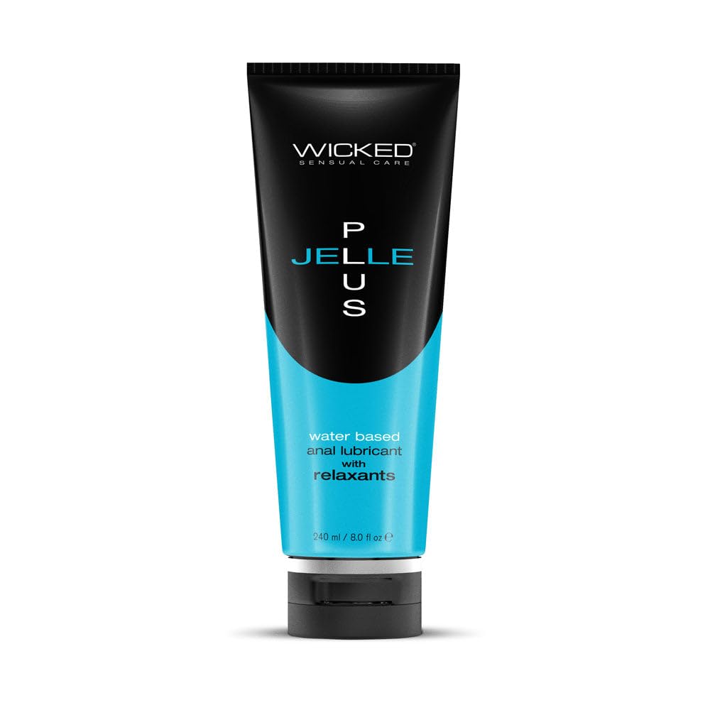 Wicked Aqua Jelle Plus Anal Lubricant with Relaxants 8oz