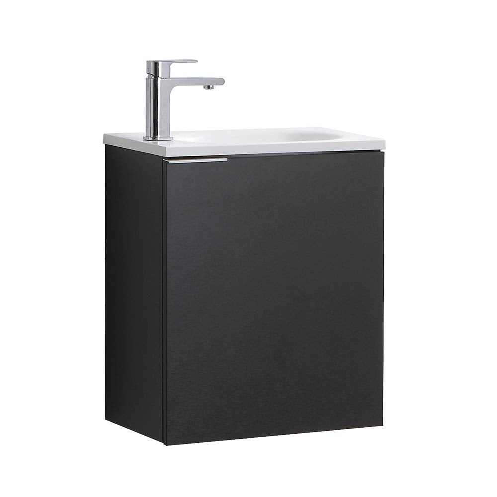 Fresca Valencia 20 Black Wall Hung Modern Bathroom Vanity