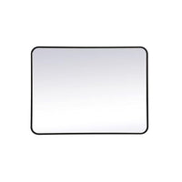 Soft corner metal rectangular mirror 27x36 inch in Black – Virventures
