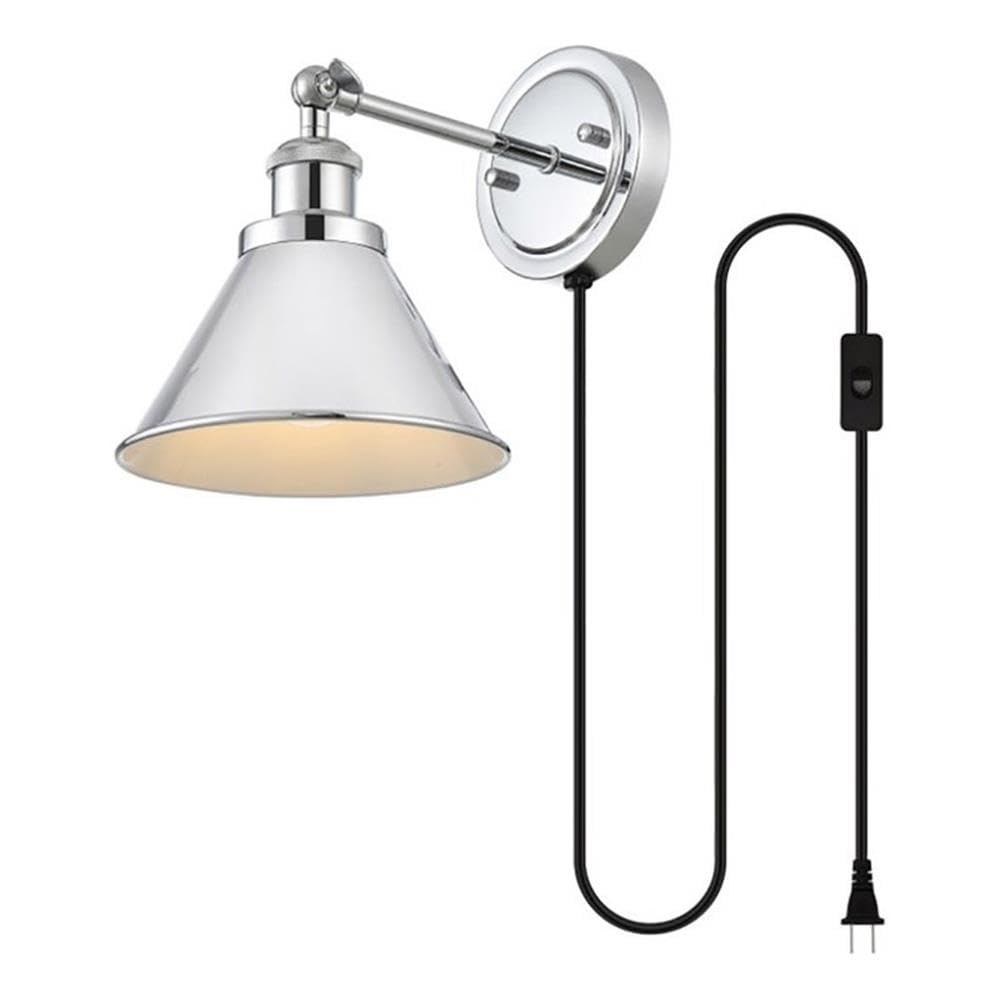 Blaise 1 light Chrome plug in wall sconce