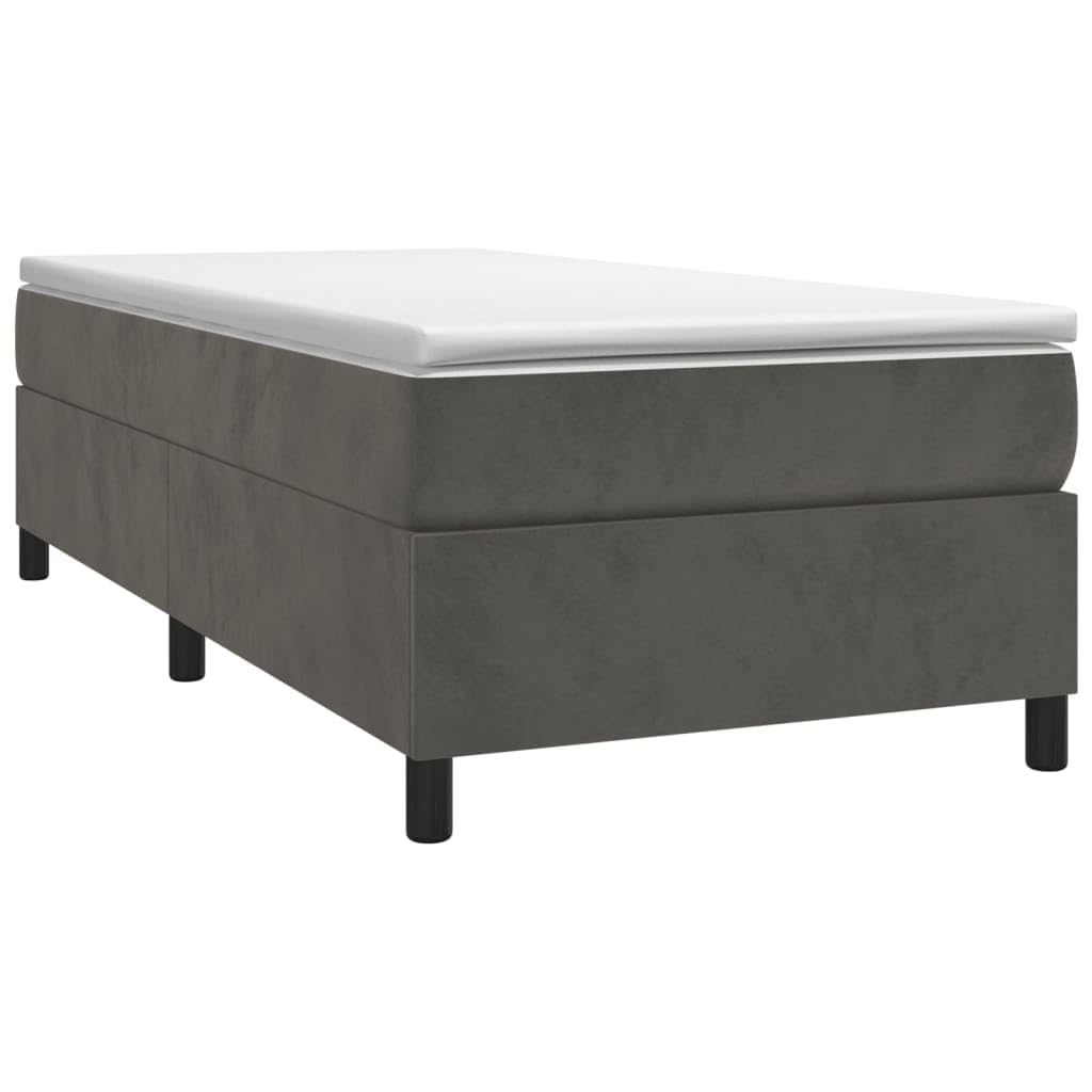 vidaXL Box Spring Bed Frame Dark Gray 39.4x79.9??Twin XL Velvet