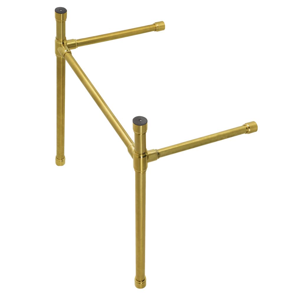 Kingston Brass VPB2818337 Dreyfuss Stainless Steel Console Sink Leg, Brushed Brass