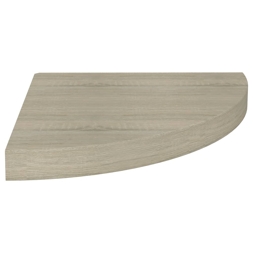 vidaXL Floating Corner Shelf Oak 13.8x13.8"x1.5" MDF"
