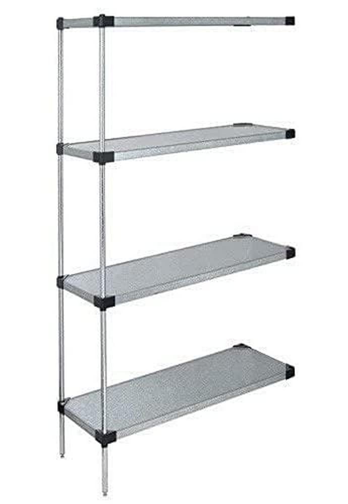 Galvanized 4 Solid Shelf ADD-ON KIT 74in